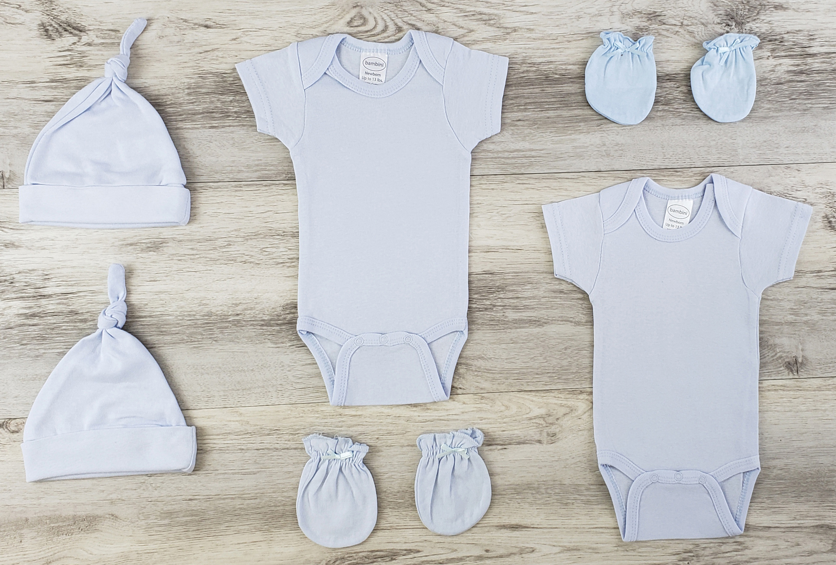 Bambini 6 Pc Layette Baby Clothes Set - Newborn