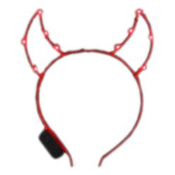 blinkee LUDHSHRD Light Up Devil Horn Starlight Headband for Halloween&#44; Red