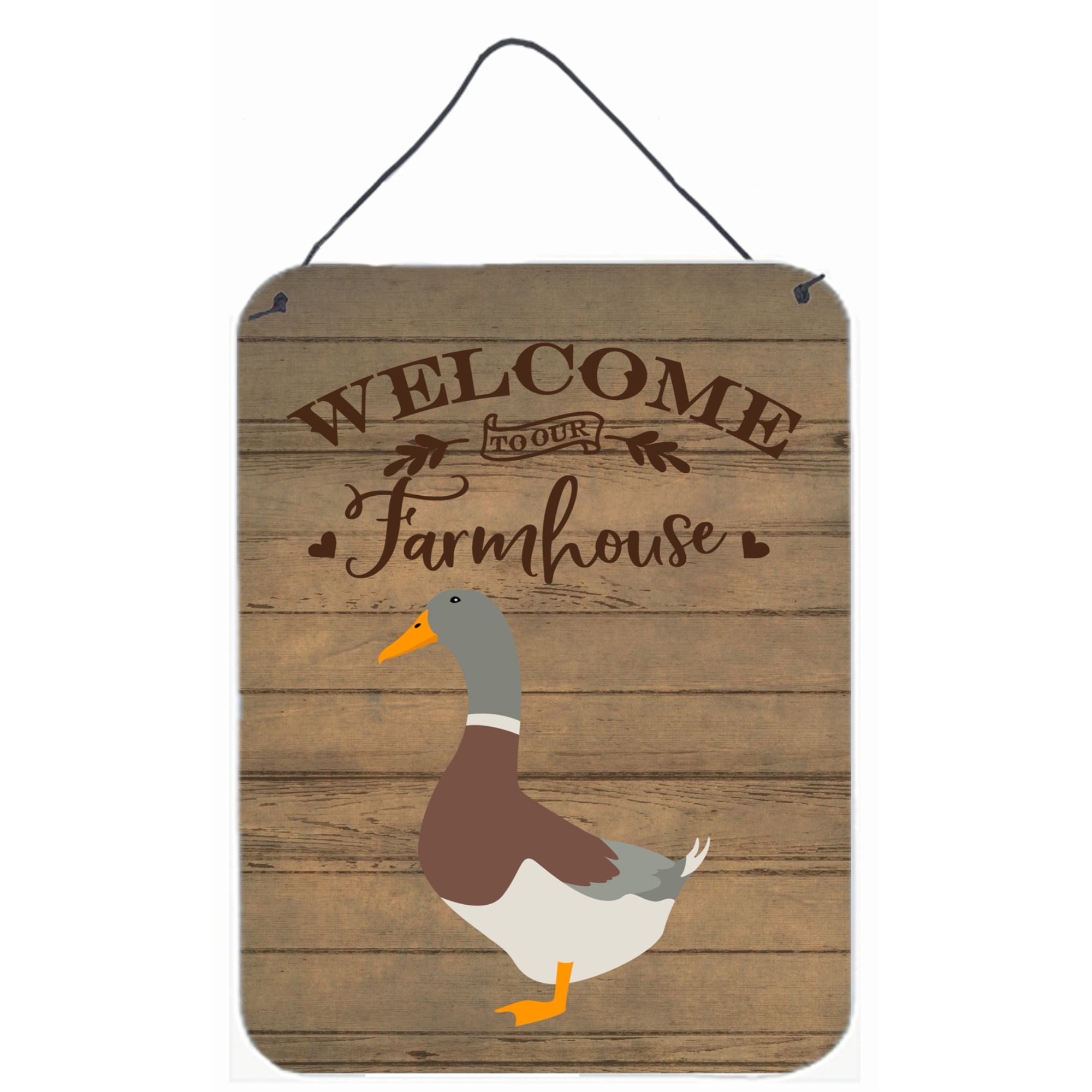 Caroline S Treasures Saxony Sachsenente Duck Welcome Door Hanging Prints Wall Decor Multicolor