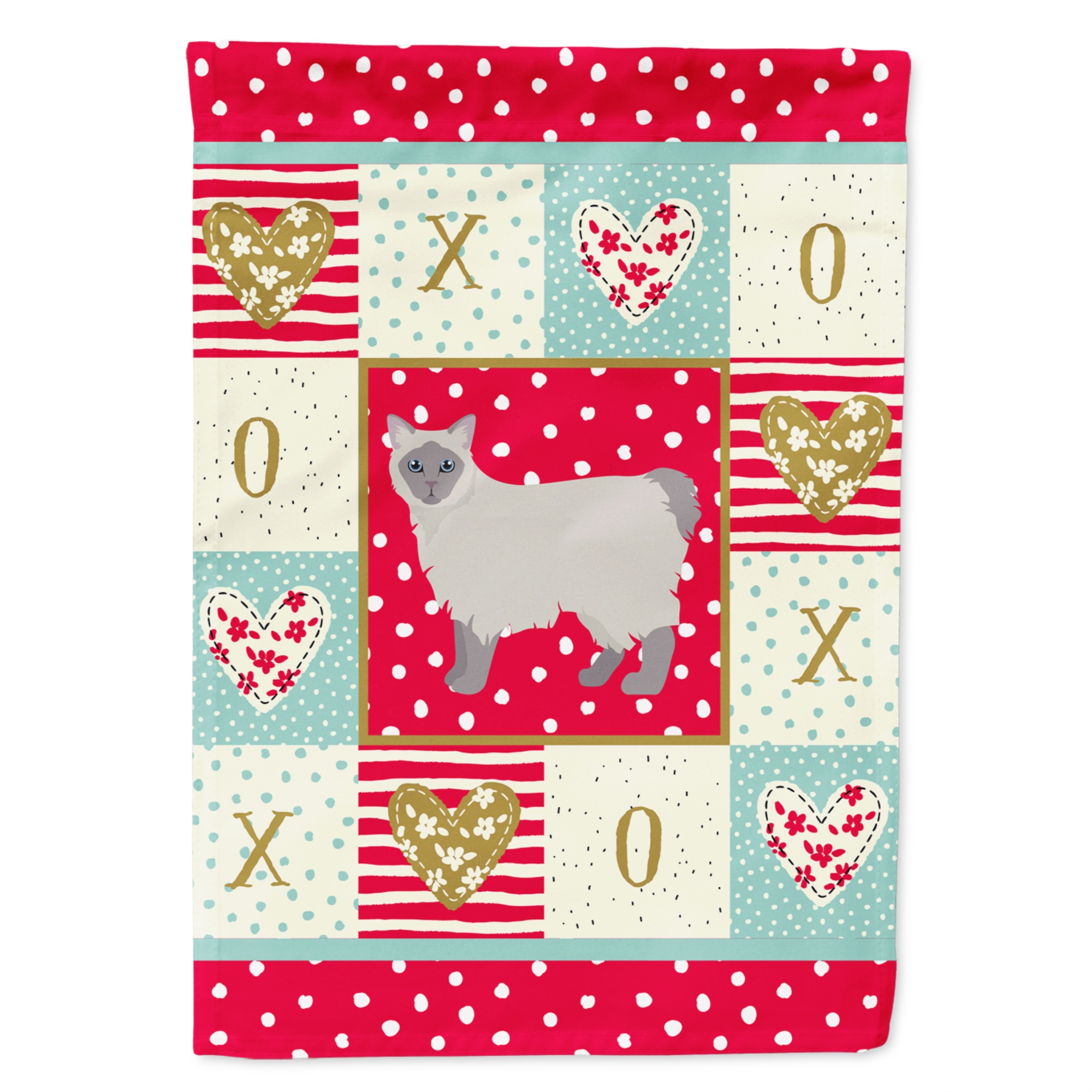 Caroline's Treasures "Caroline's Treasures CK5669CHF Owyhee Bob #1 Cat Love Canvas House Size outdoor-flags, Multicolor"