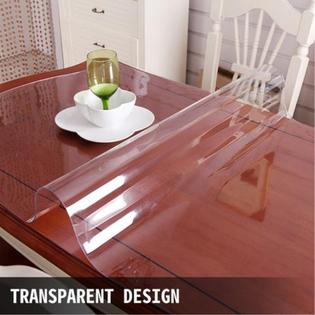 VEVOR Tablecloth Heavy Duty Plastic Clear Pvc Table Cover Spills