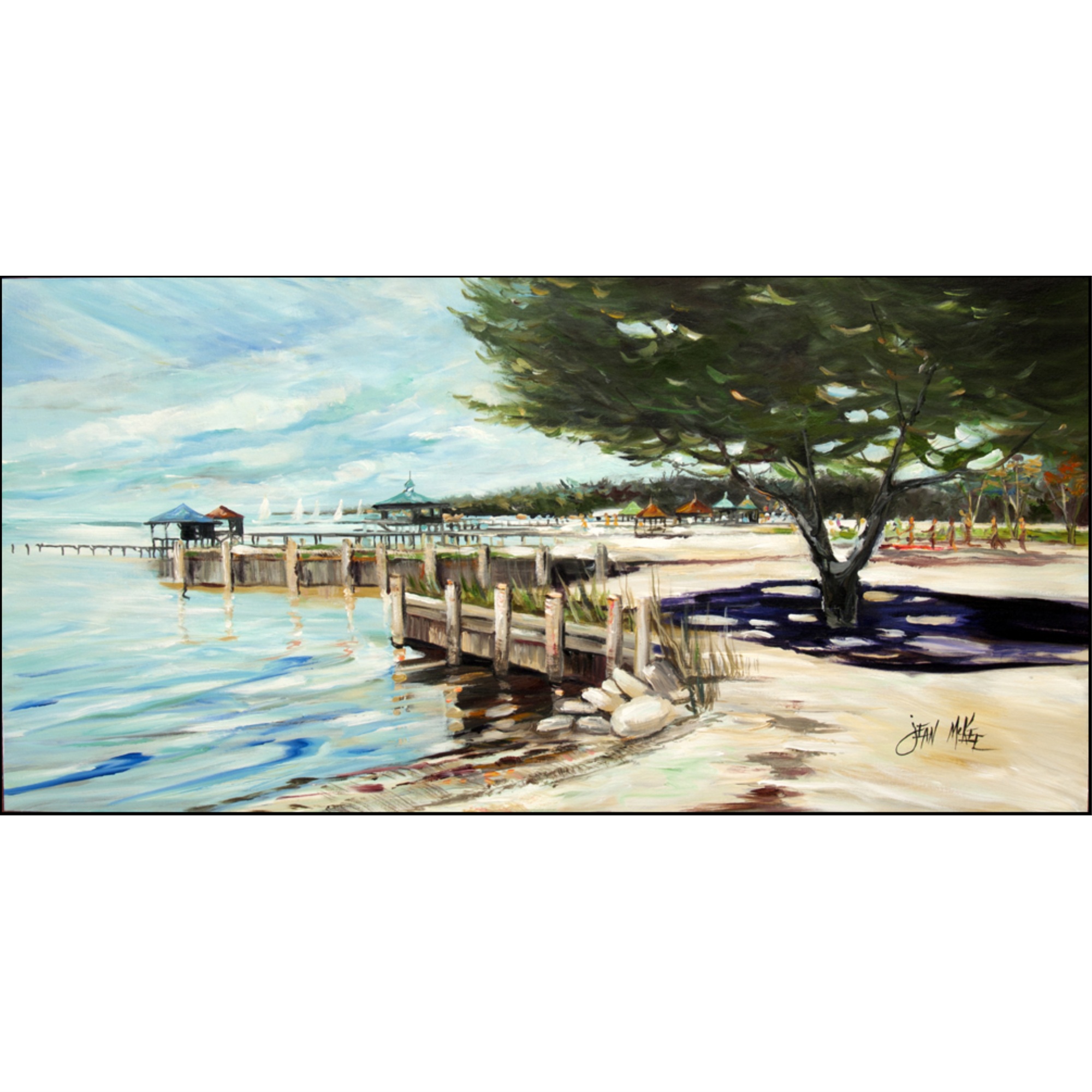 Caroline's Treasures "Caroline's Treasures Going To The Pier Sailboats Floor Runner 28"" x 58"" Multicolor"