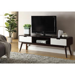Acme Furniture Christa Collection 91510 59" TV Stand  in Espresso and White