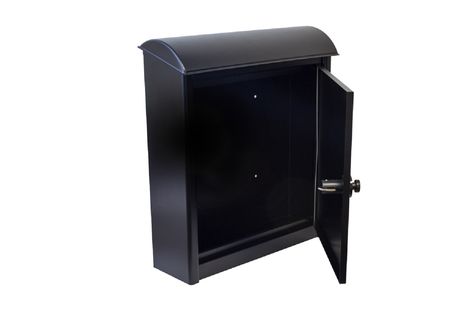 Qualarc Leece Wall Mounted Mailbox in Black with Combo Lock