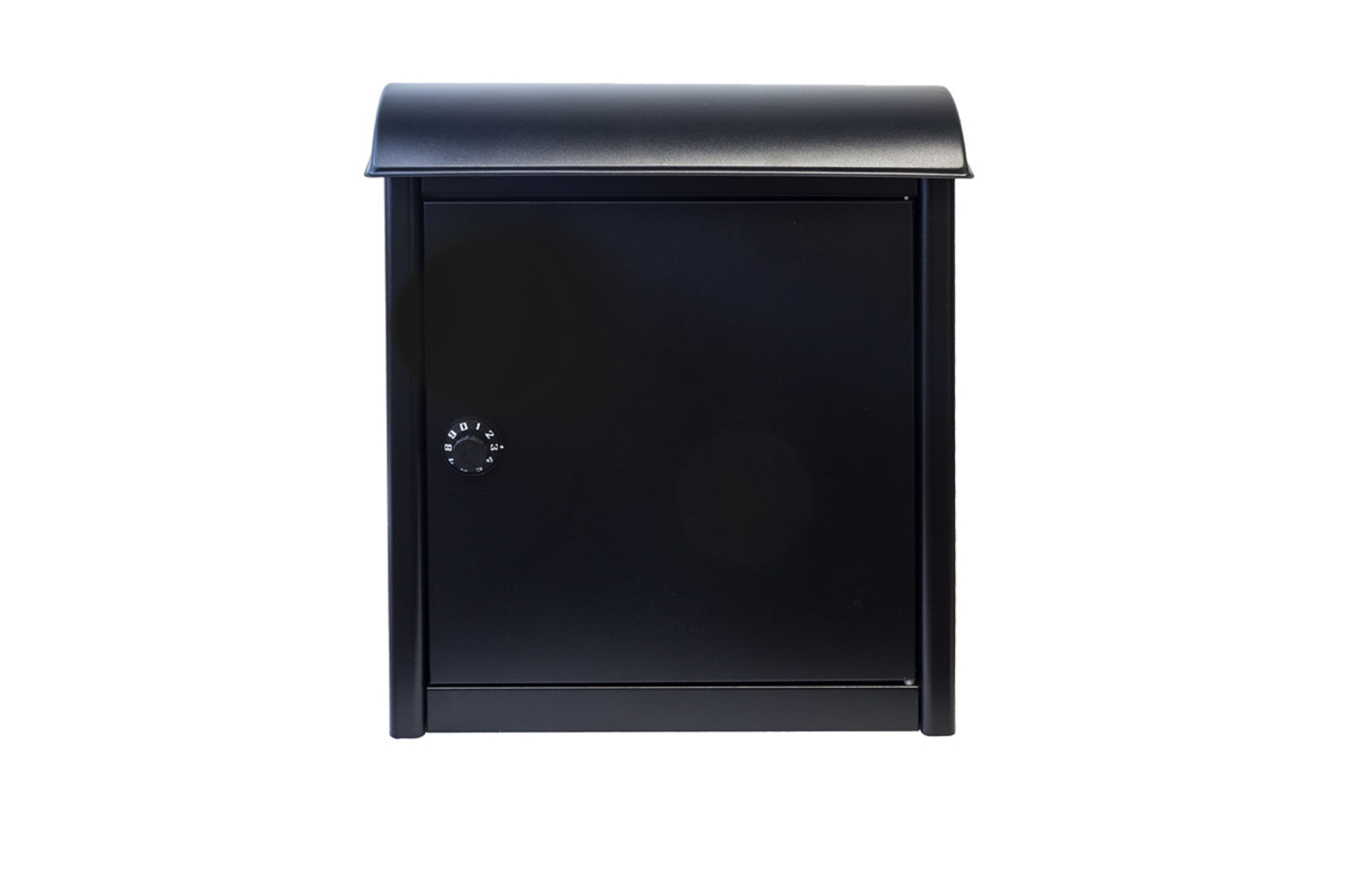 Qualarc Leece Wall Mounted Mailbox in Black with Combo Lock