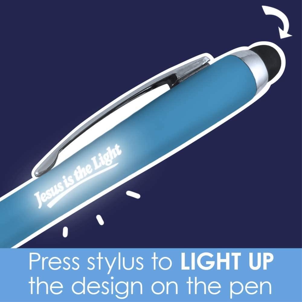 Greeting Pen Jesus is the Light - Light Up Pen 4 Pack (37502)