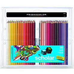 MACPHERSON ART Rubbermaid Prismacolor Scholar Colored Pencils, 60-Count