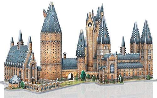 Wrebbit Puzzles Wrebbit 3D - Harry Potter Hogwarts Castle 3D Jigsaw Puzzle, Great Hall and Astronomy Tower - Bundle of 2 - Total of 1725 Pie