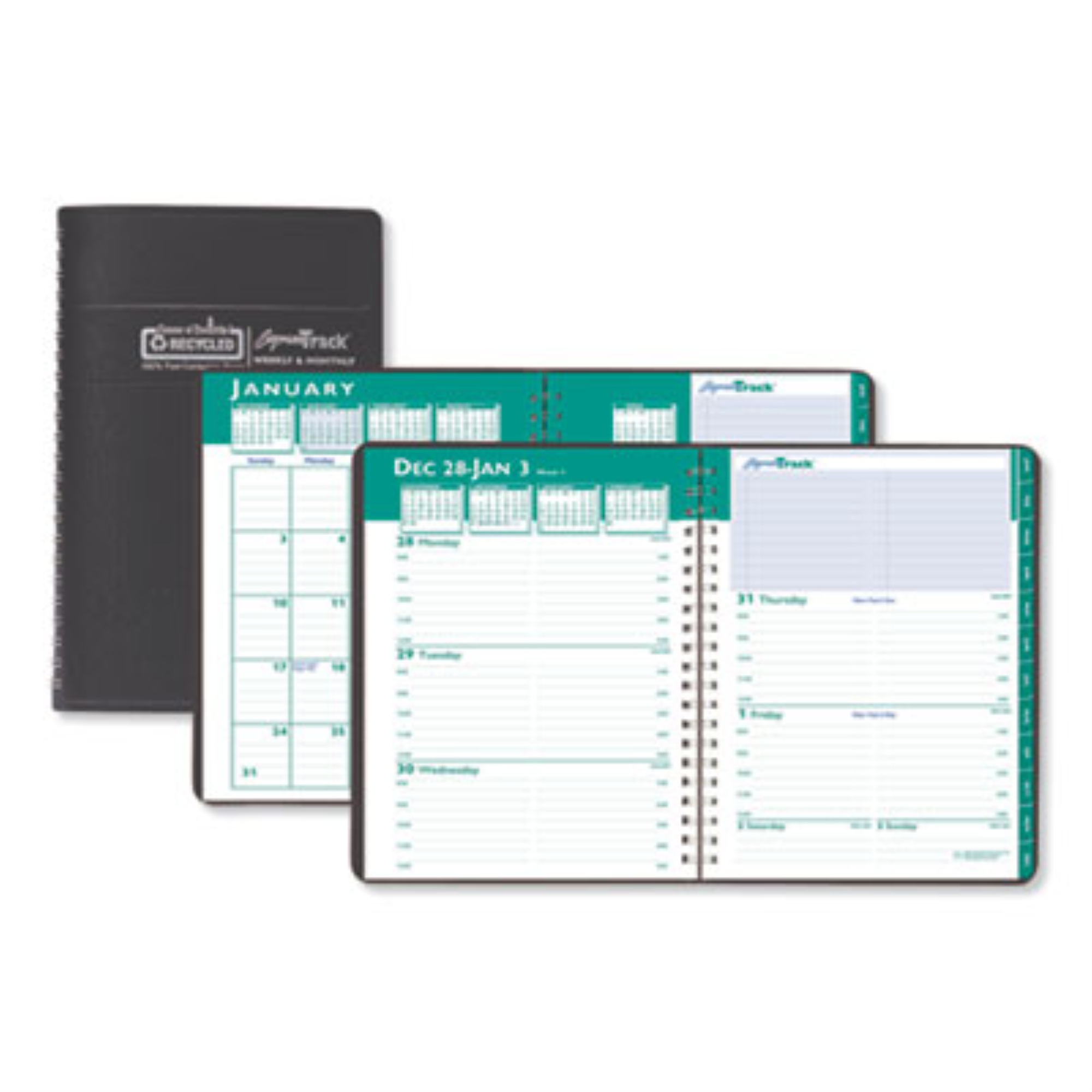 Essendant, Inc House of Doolittle Express Track 100% Recycled Weekly Appointment Book/Monthly Planner ,CALENDAR,WKLY/MLYPLNR,BK
