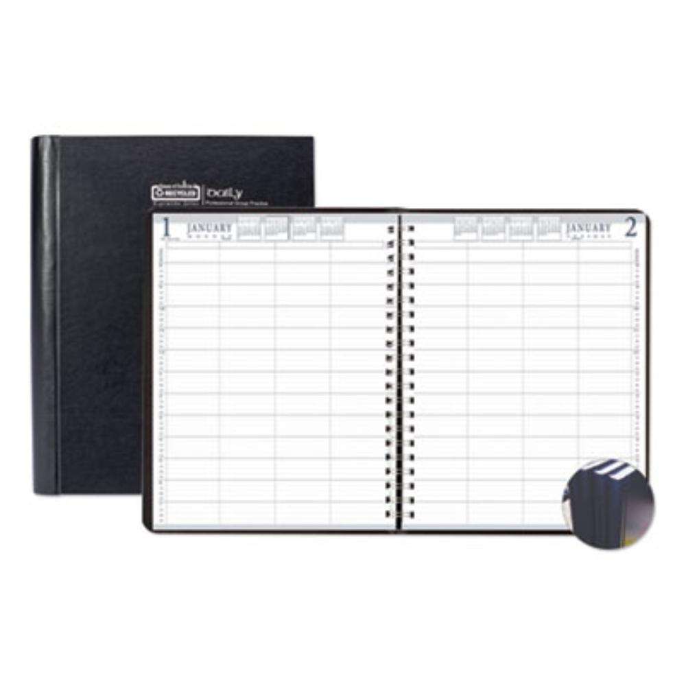 Essendant, Inc House of Doolittle Four-Person Group Practice Daily Appointment Book ,PLANNER,DAILY,BK