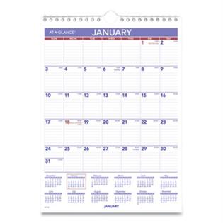 Essendant, Inc AAGPM128 ATAGLANCE Monthly Wall Calendar with Ruled
