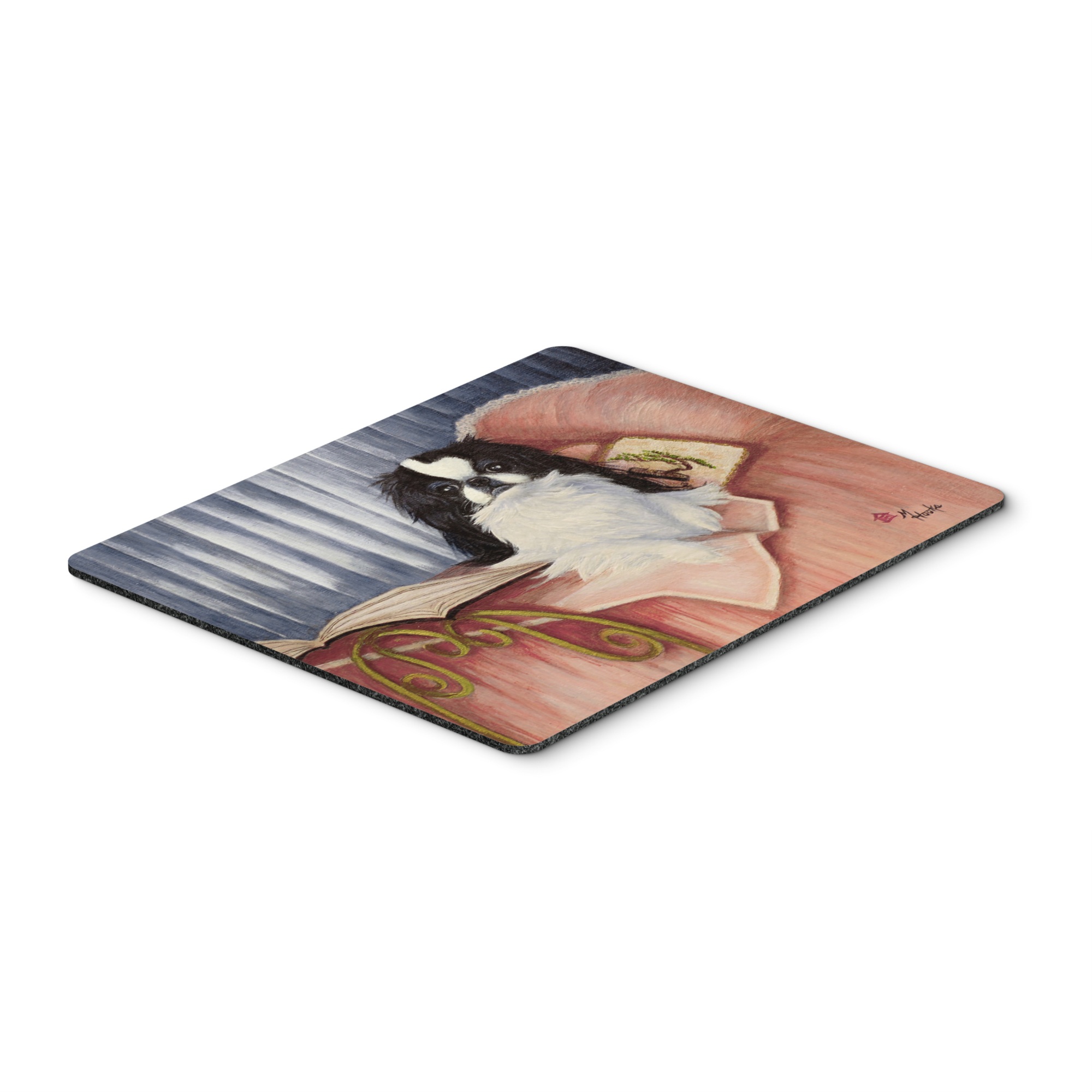 Caroline's Treasures Japanese Chin Reading in Bed Mouse Pad/Hot Pad/Trivet (MH1058MP)