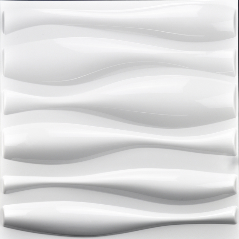 Art3d A10002 - Durable PVC 3D Wall Panels Wave Wall Design, White, 12 Tiles 32 SF