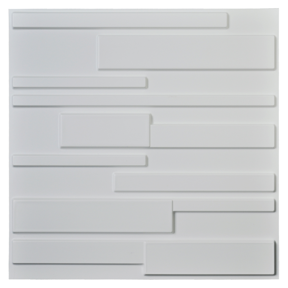 Art3d A10032 - Decorative PVC White Brick Design 3D Wall Panels, 12 Tiles 32 SF
