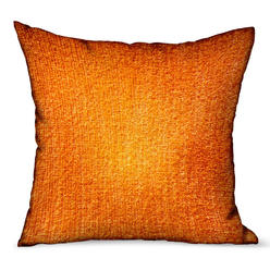 Plutus Brands Plutus Bittersweet Ember Orange Solid Luxury Outdoor/Indoor Throw Pillow, 16L x 16W