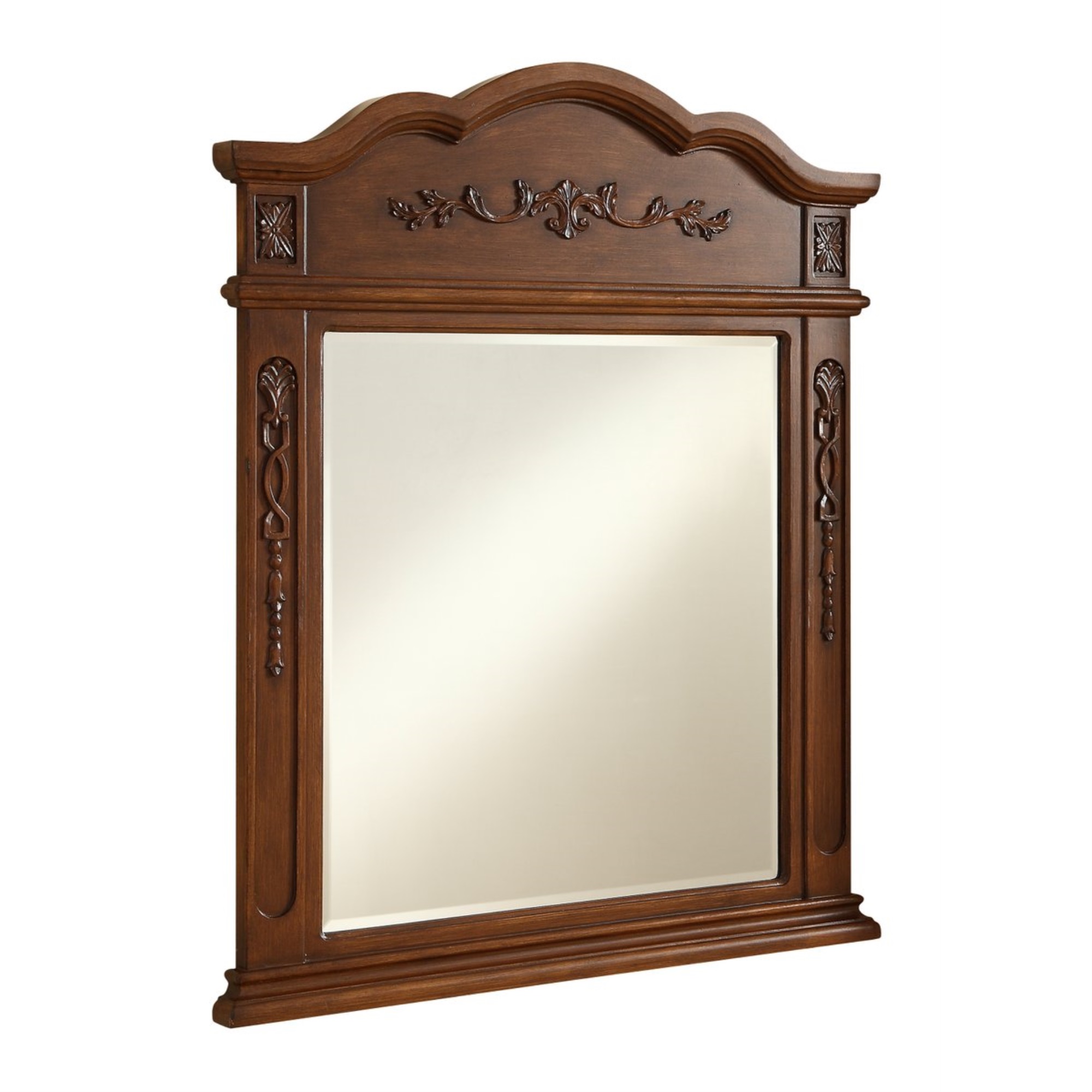 Elegant Decor Danville 32 In. Traditional Mirror In Brown
