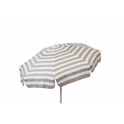 Heininger Holdings Llc Heininger Holdings 1396 Italian 6 ft. Umbrella Acrylic Stripes Khaki And White - Patio Pole