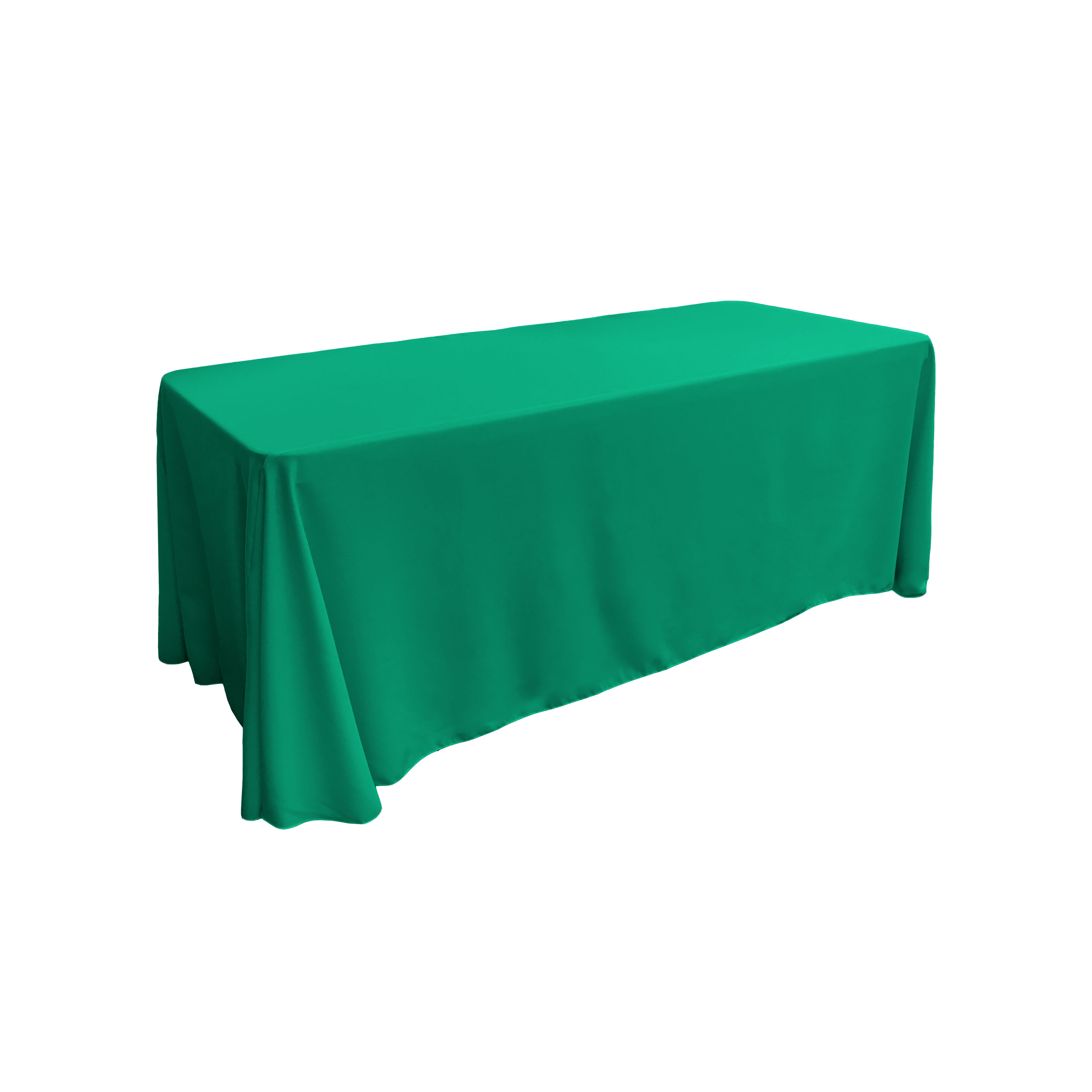 LA Linen TCpop90x132-JadeP53 Polyester Poplin Rectangular Tablecloth&#44; Jade - 90 x 132 in.