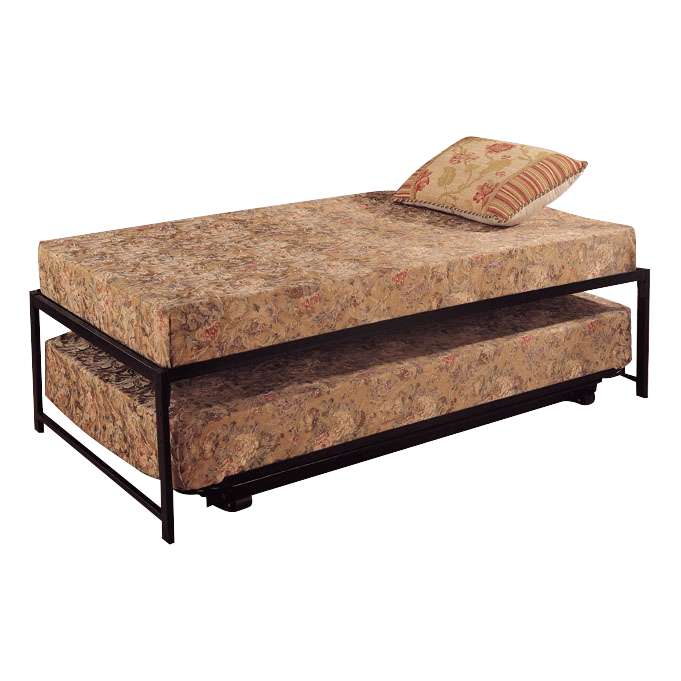 Black Metal High Riser Bed Frame, High Twin Size Bed Frame