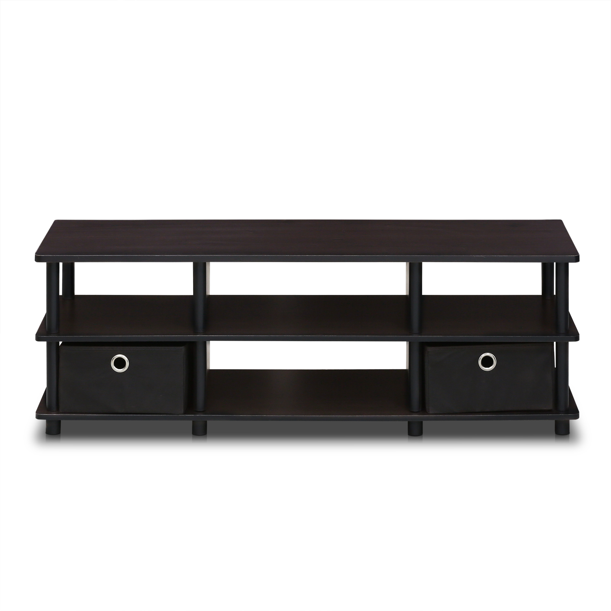 FURINNO 43" Blackwood TV Stand Cabinet Console Unit Furniture Table w/ Shelves