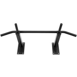 ProSource Wall-Mounted Pull-Up/Chin-Up Bar, Heavy Duty 300 lb. Capacity, Black, Black