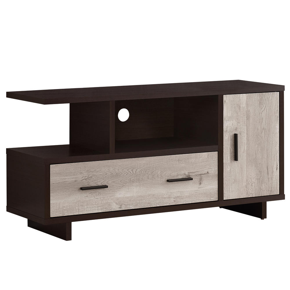 Monarch Specialties Tv Stand, 48 Inch, Console, Media Entertainment Center, Storage Cabinet, Drawers, Living Room, Bedroom, Laminate, Brown,