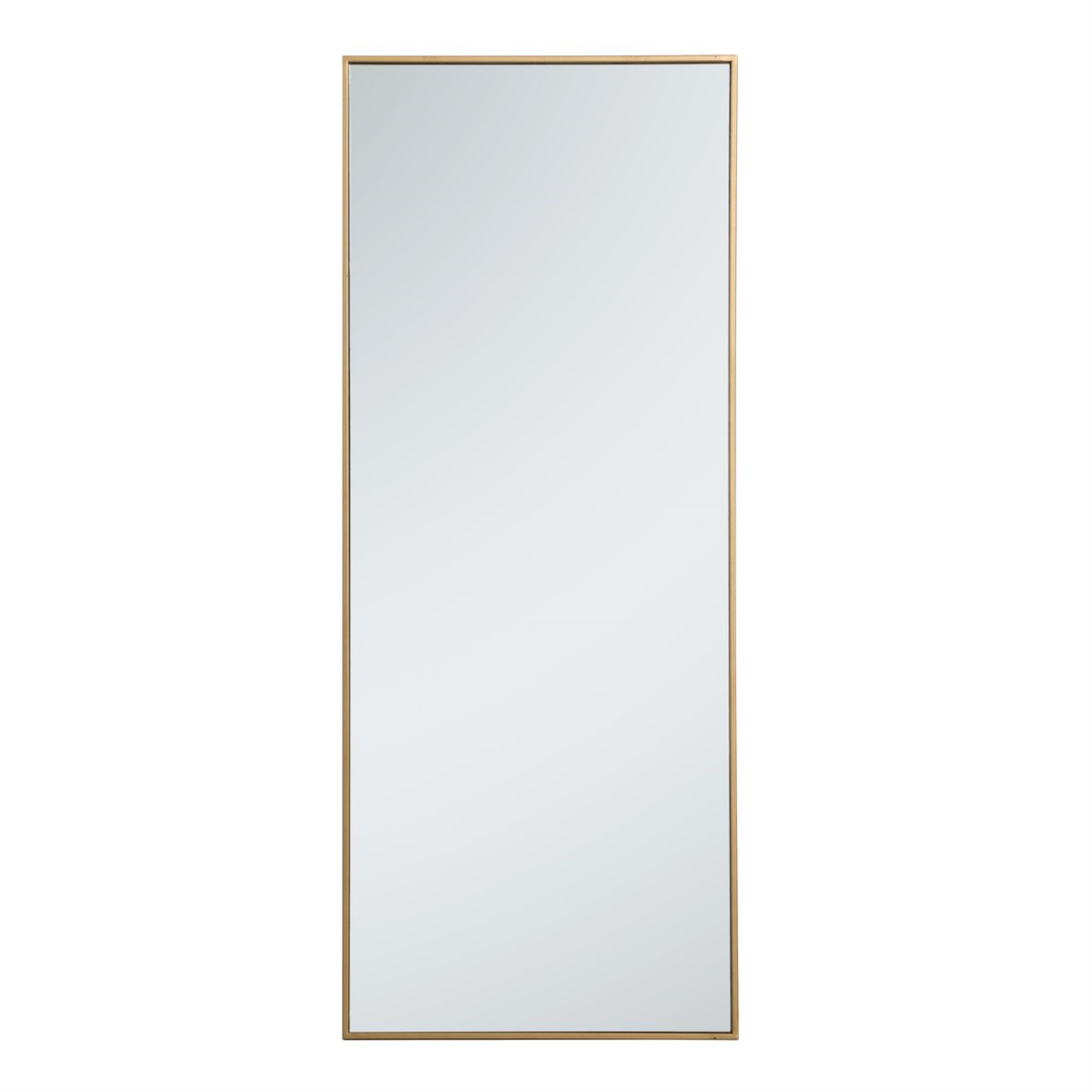 Elegant Decor Metal frame rectangle mirror 24 inch in Brass
