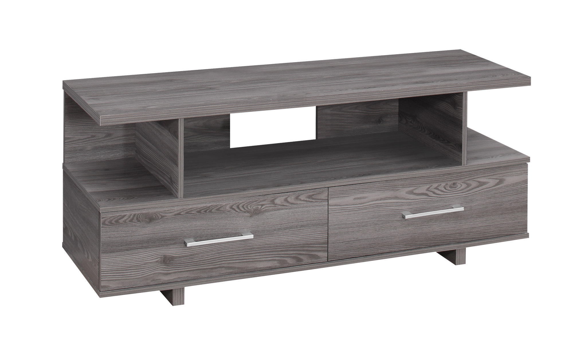 Monarch Specialties I 2608 Entertainment Room TV Stand, 48"L/Grey with 2 Storage Drawer
