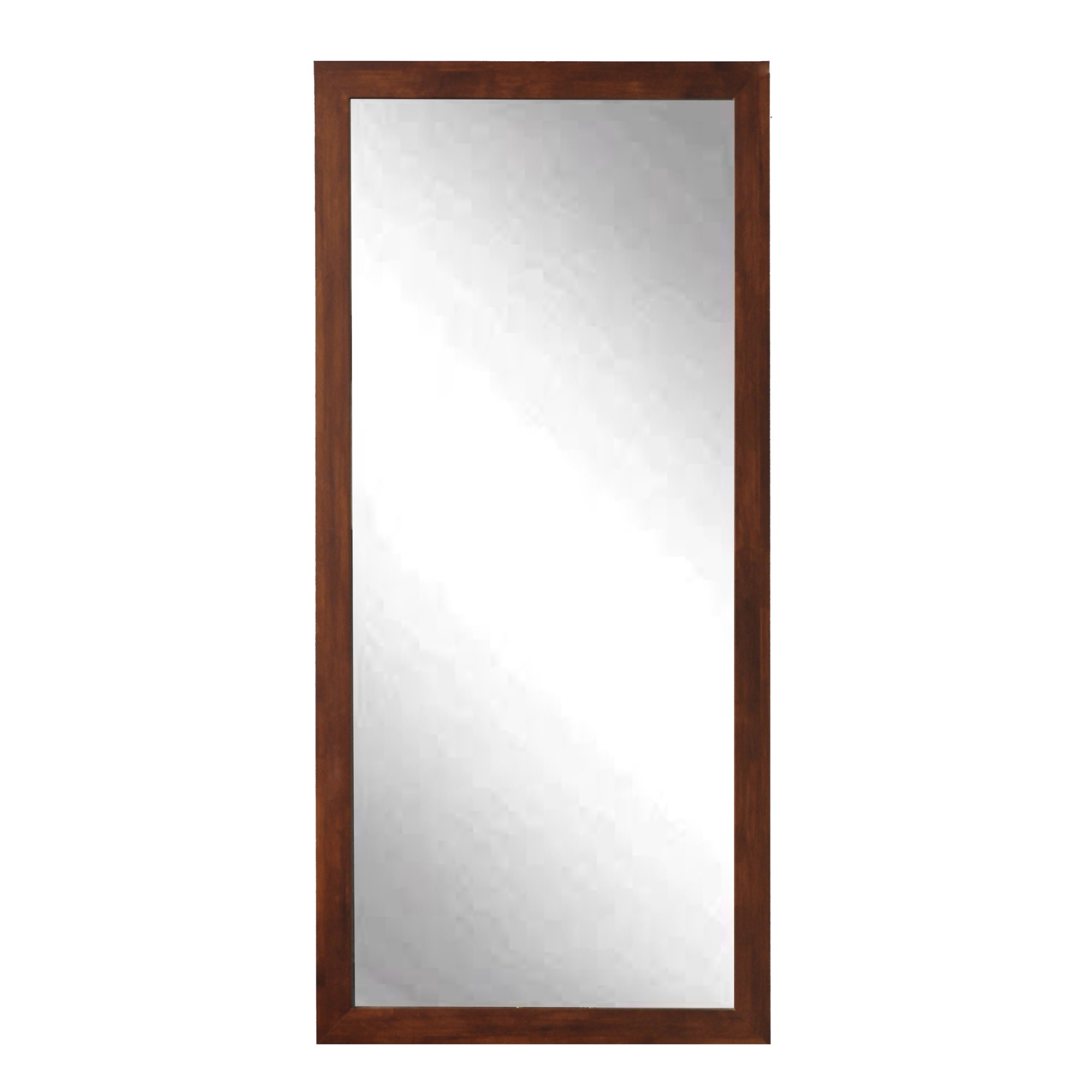 BrandtWorks Modern Mocha Brown Framed Floor Leaning Tall Mirror 30''x 64''