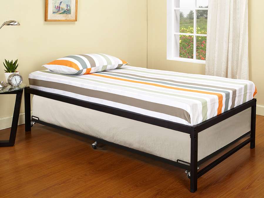 39 Twin Size Black Metal Day Bed Frame, Twin Size Bed Frame With Trundle