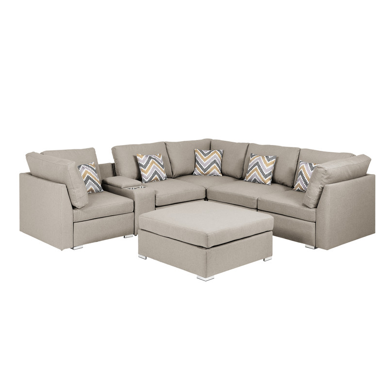 Lilola Home Sofas Loveseats Sears - Henrik Light Gray Sleeper Sectional Sofa With Storage Ottoman And 2 Stools Lilola Home Sofas Loveseats Sears - Henrik Light Gray Sleeper Sectional Sofa With Storage Ottoman And 2 Stools