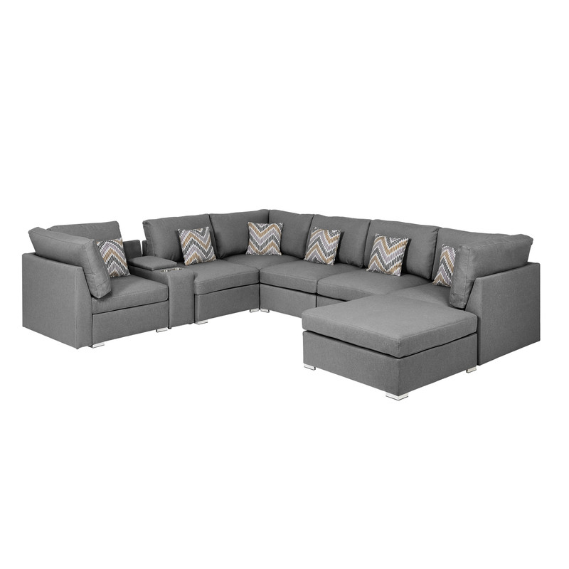 Lilola Home Sofas Loveseats Sears - Henrik Light Gray Sleeper Sectional Sofa With Storage Ottoman And 2 Stools Lilola Home Sofas Loveseats Sears - Henrik Light Gray Sleeper Sectional Sofa With Storage Ottoman And 2 Stools