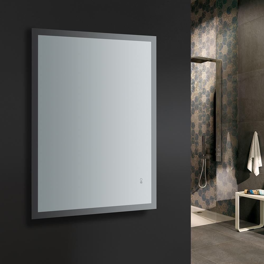 Fresca Angelo 48" Wide x 36" Tall Bathroom Mirror w/ Halo Style LED Lighting and Defogger