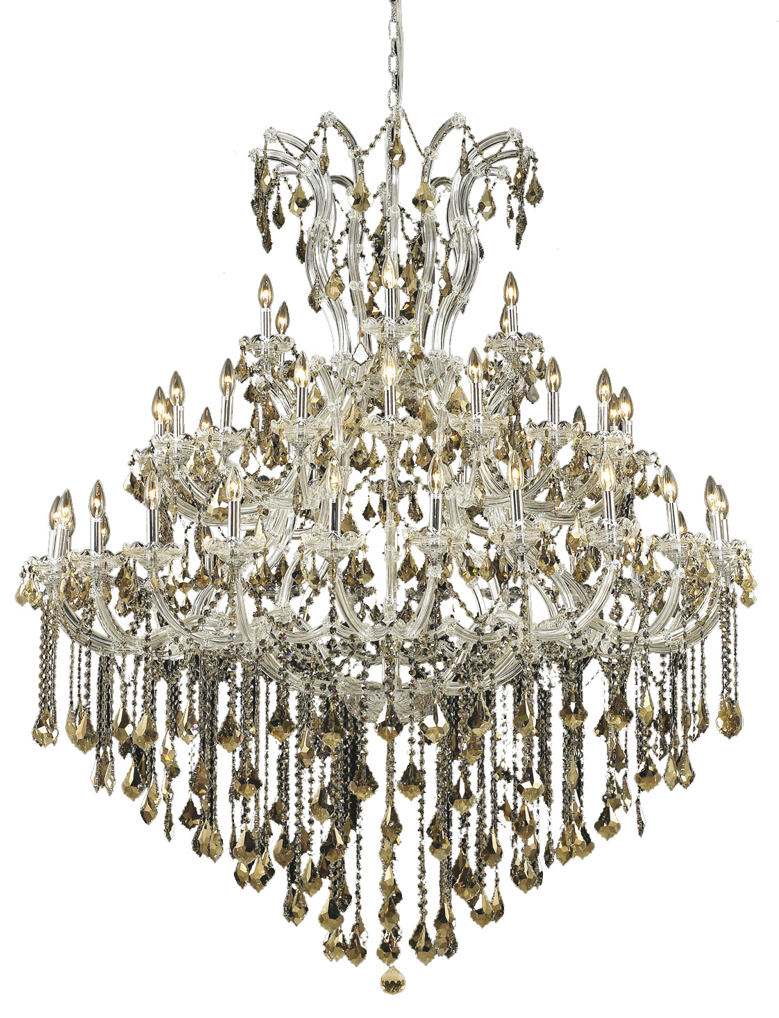 Elegant Lighting 2800 Maria Theresa Collection Chandelier D:60in H:72in Lt:49 Chrome Finish (Royal Cut Crystals)