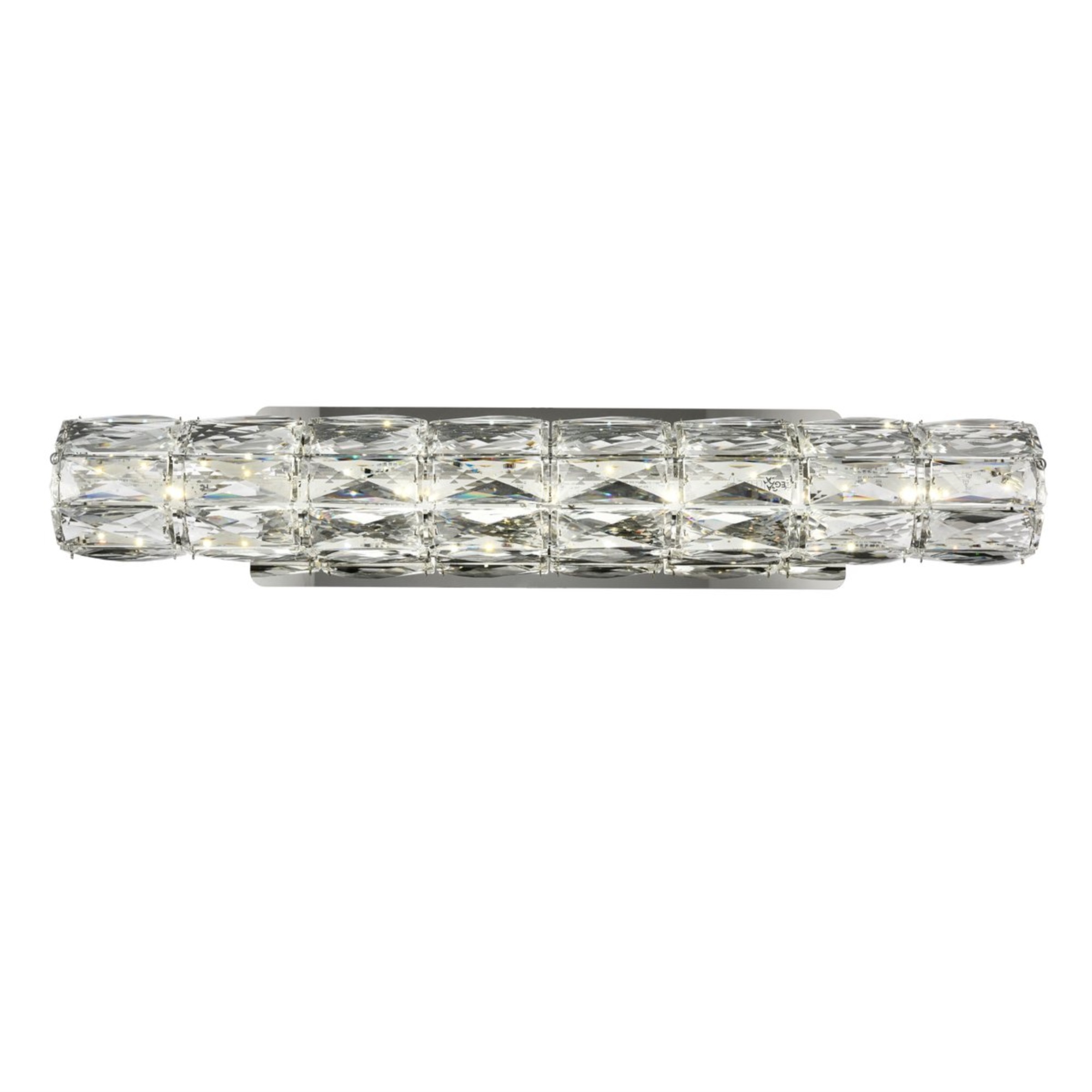 Elegant Lighting Valetta Integrated LED chip light Chrome Wall Sconce Clear Royal Cut Crystal