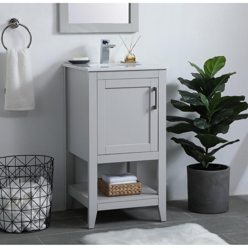 Elegant Decor 18 inch Single Bathroom Vanity in Grey
