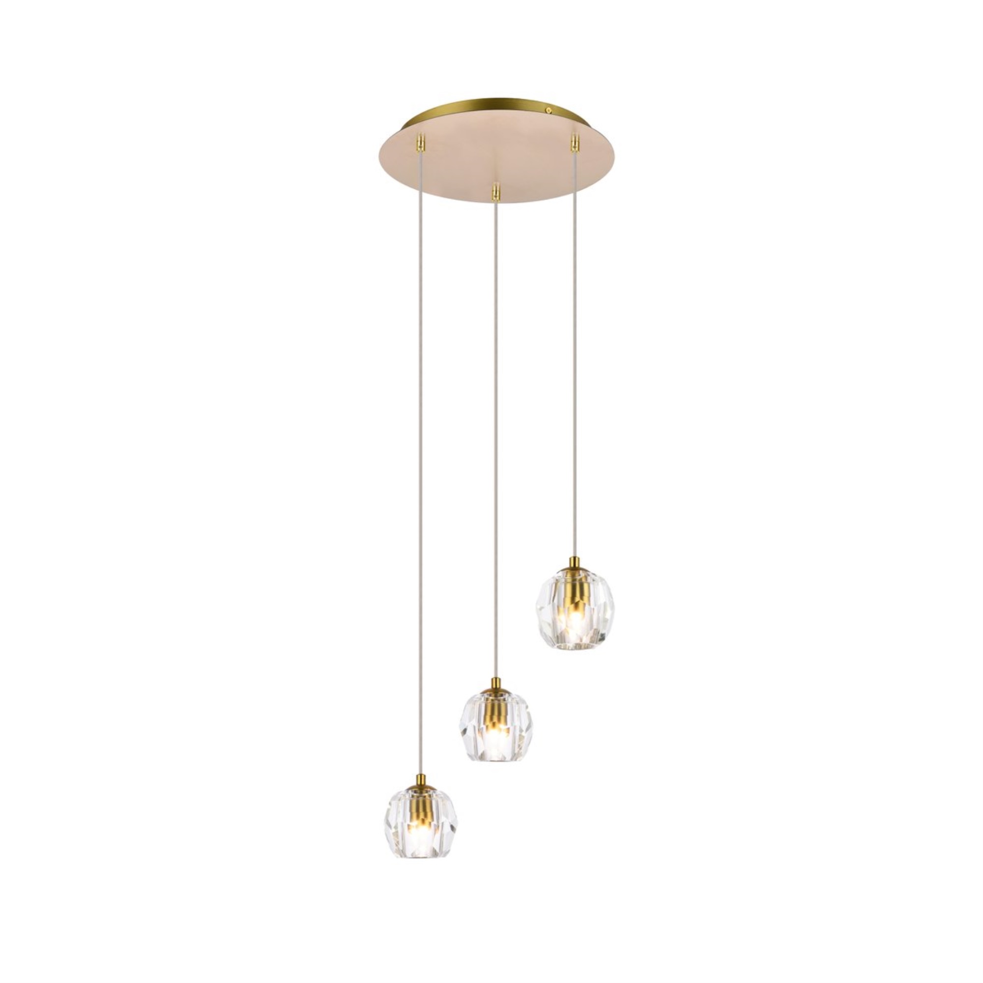 Elegant Lighting Eren 3 lights Gold pendant