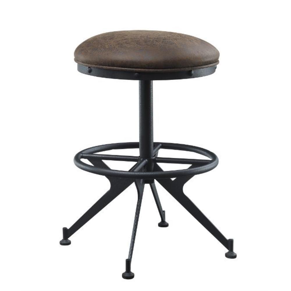 Acme Furniture Counter Height Stool, Salvaged Brown & Black Finish