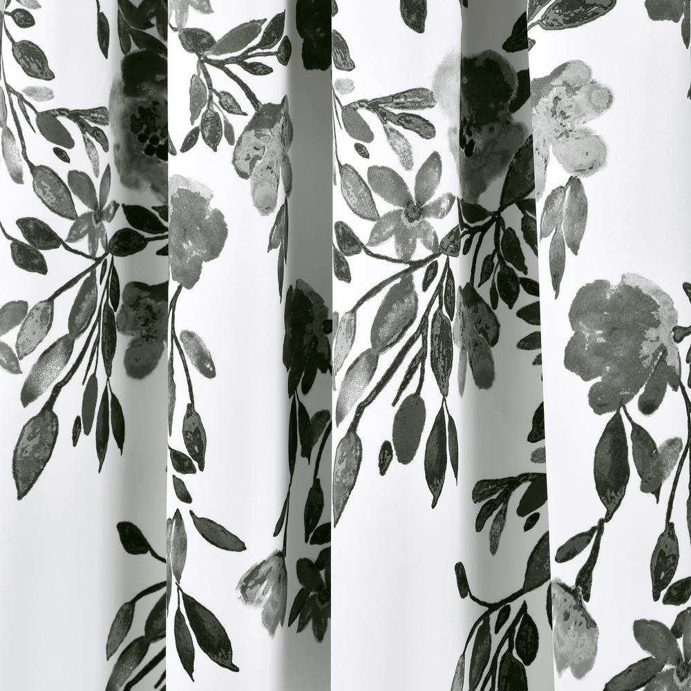 Half Moon Lush Decor Tanisha Room Darkening Window Curtain Panels Black/White 52x84+2 Set