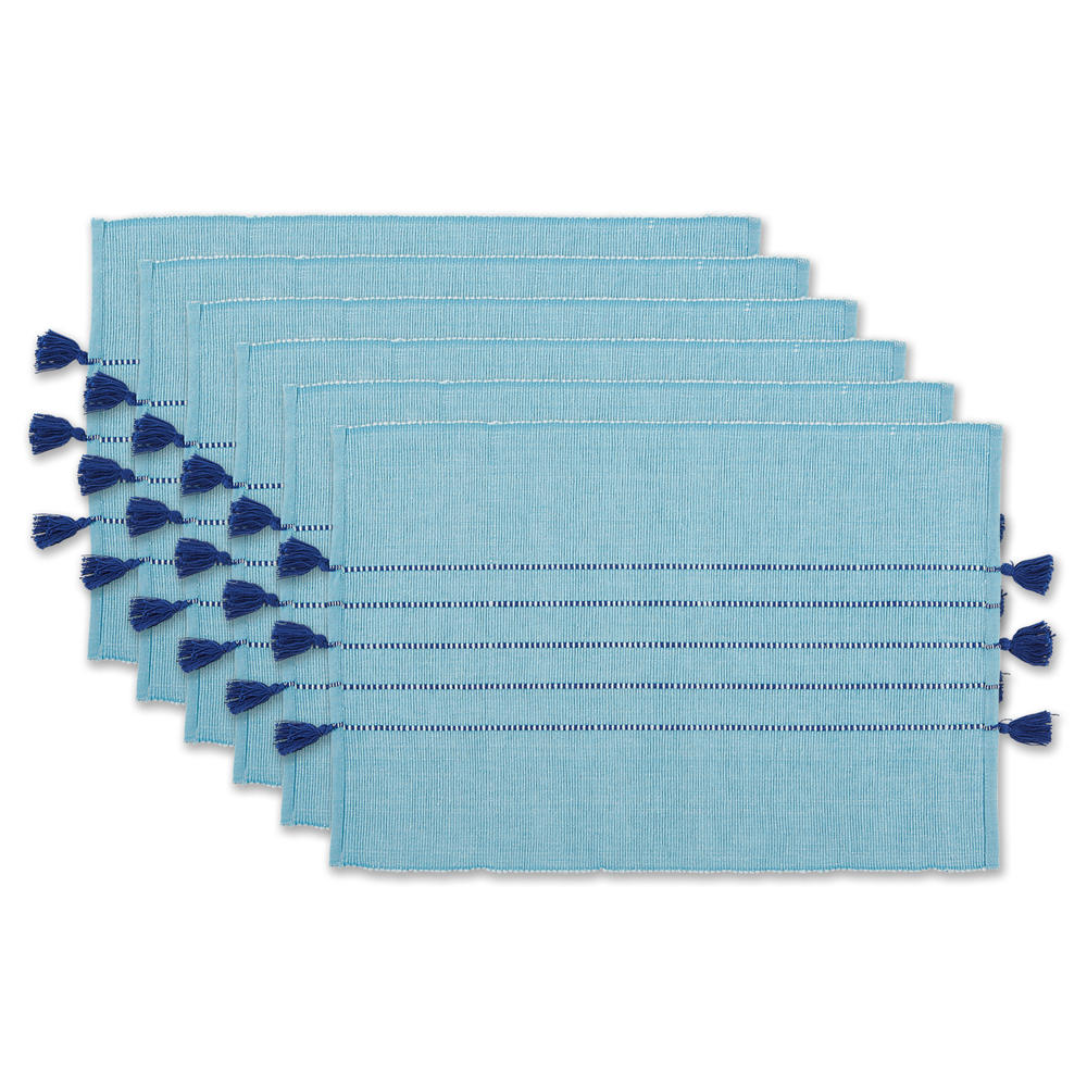 Design Imports DII Thera Stripe Blue Placemat (Set of 6)