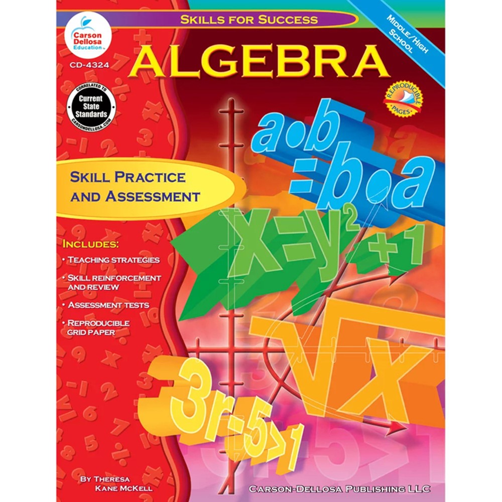 CarsonDellosa Pub Group CD4324 Algebra by Carson Dellosa