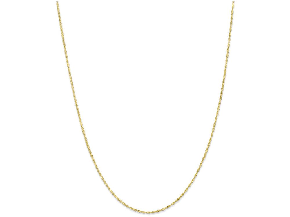 FJC Finejewelers 18 Inch 10k 1.10mm Singapore Chain Necklace in 10 kt Yellow Gold