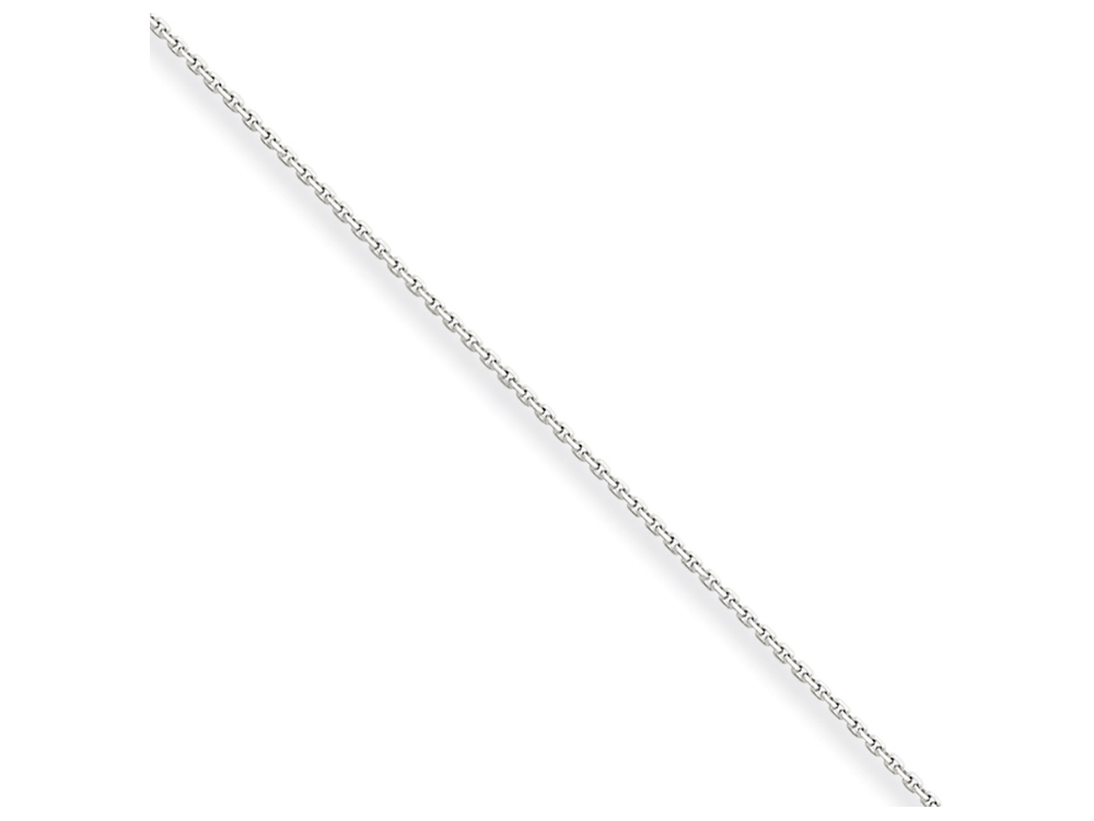 FJC Finejewelers 16 Inch 10k White Gold .8mm bright-cut Cable Chain Necklace