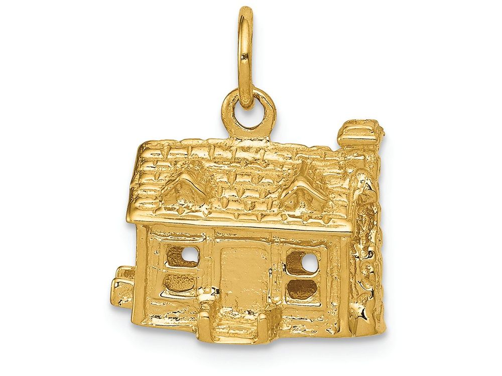 FJC Finejewelers 14k Yellow Gold 3d House Charm