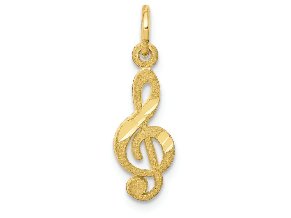 FJC Finejewelers 10k Yellow Gold Small Treble Clef Charm