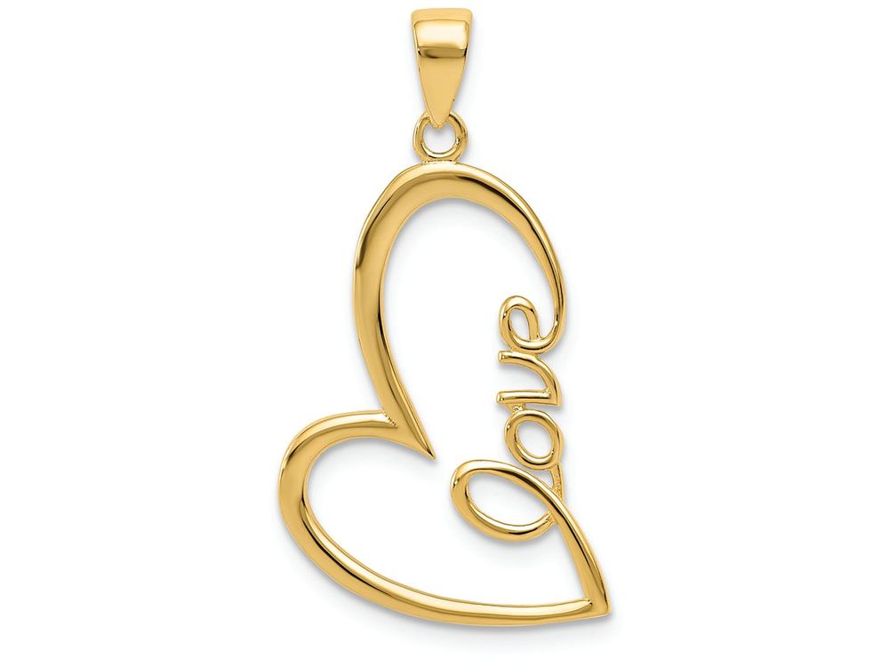 FJC Finejewelers 14k Yellow Gold Polished Love Heart Charm