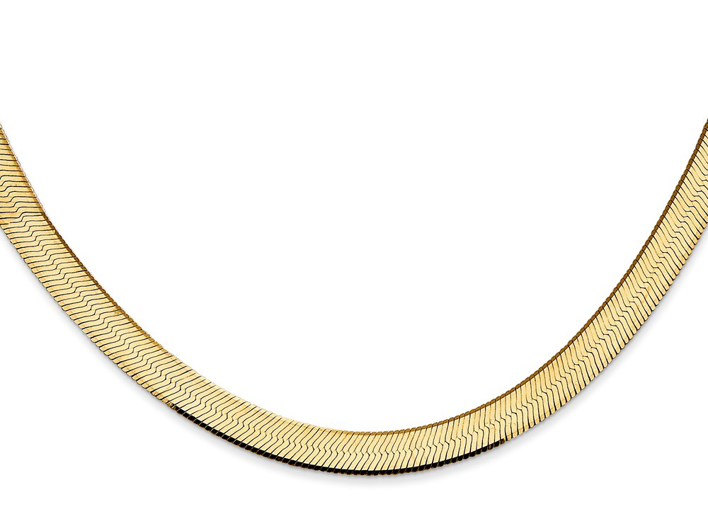 FJC Finejewelers 18 Inch 14k Yellow Gold 5.5mm Silky Herringbone Chain Necklace