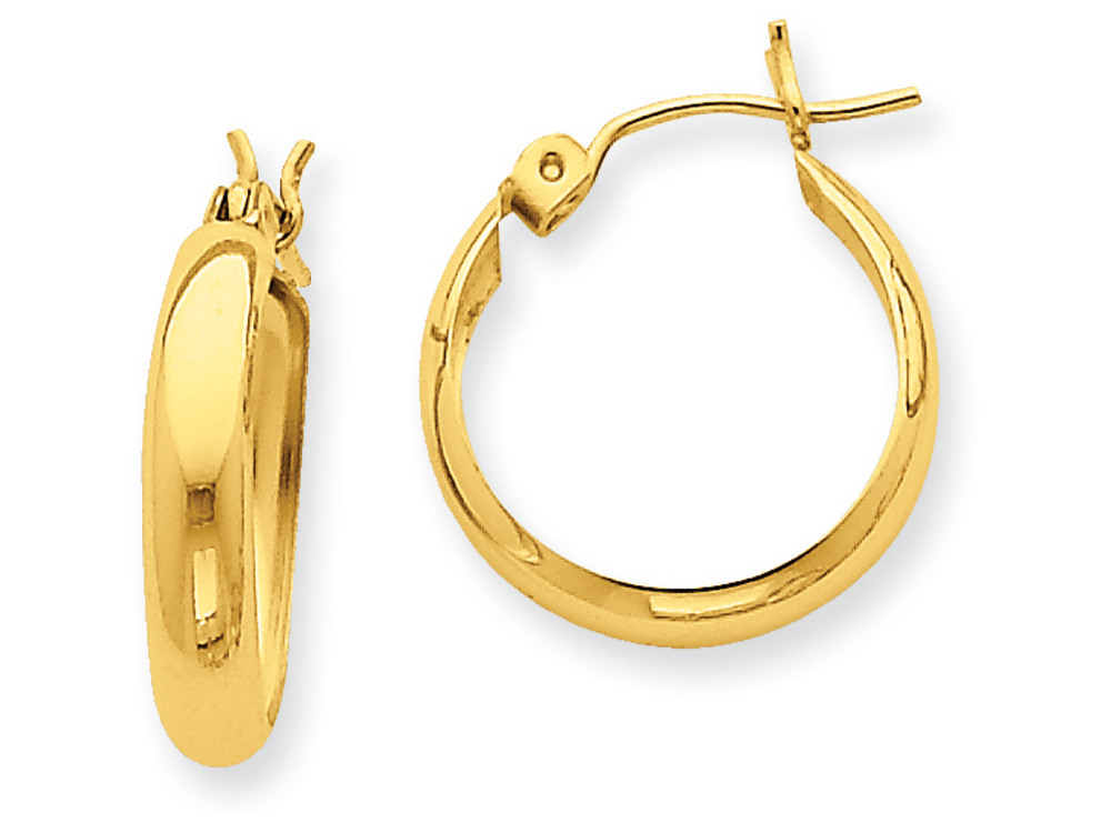 FJC Finejewelers 14k Yellow Gold Polished 3.5mm Hoop Earrings