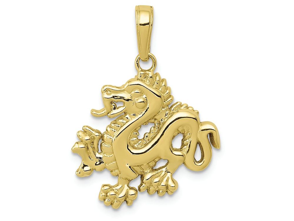 FJC Finejewelers 10k Yellow Gold Small Dragon Charm
