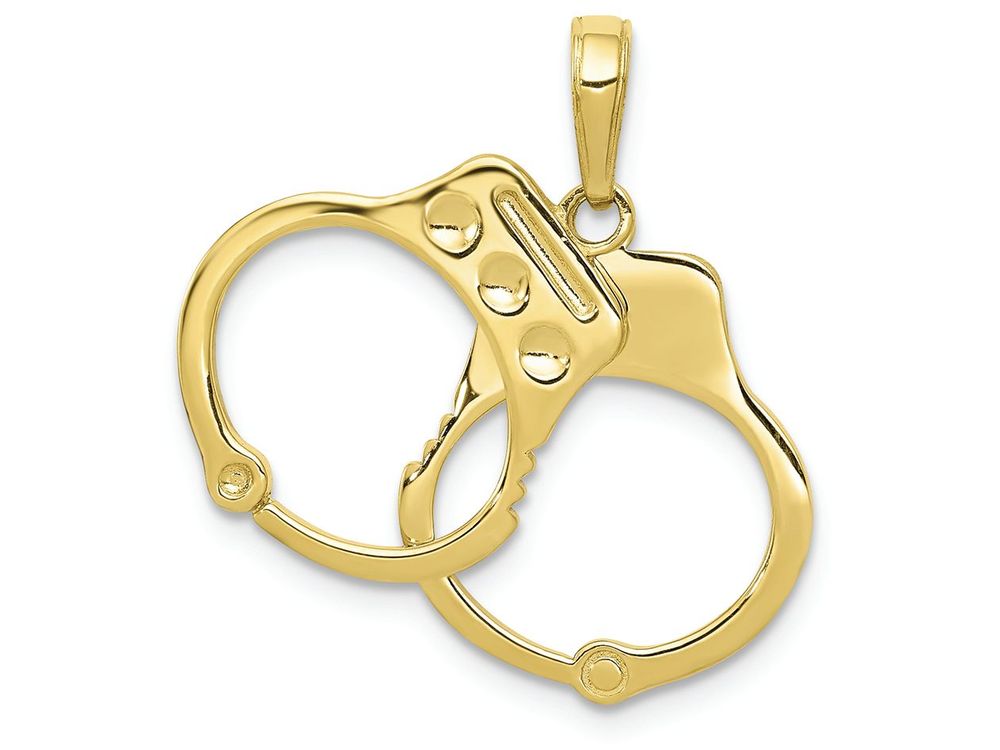 FJC Finejewelers 10k Yellow Gold Handcuffs Charm